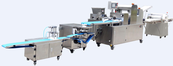 comprar Equipo de producción del pan, cadena de producción tres veces rodante de los pasteles para la crepe frita Fabricación en línea