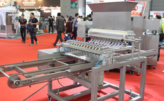 comprar La estructura robusta de la máquina del depositante de las galletas de la eficacia alta fácil actúa con 12 bocas Fabricación en línea