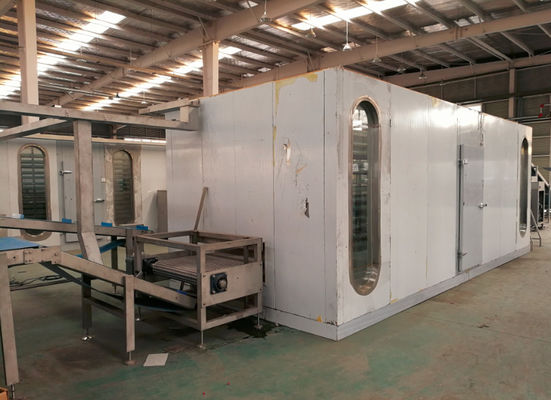 comprar máquina de congelación auto del laminador de la pasta de 1200 kilogramos /h-1500kg/h, pasta de hojaldre que hace la máquina con los temporeros. - Del ℃ 40 Fabricación en línea