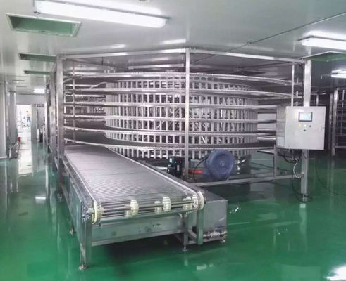 comprar Termine la cadena de producción de la pizza con el horno del sitio y de túnel de la impermeabilización y el refrigerador espiral Fabricación en línea
