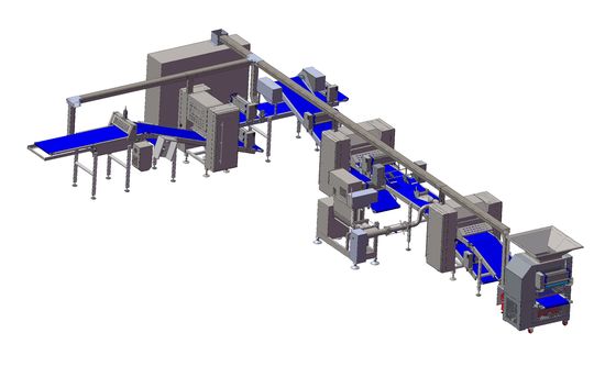 comprar Pan suave del Baguette de la pasta del control del PLC que cuece haciendo el equipo Fabricación en línea
