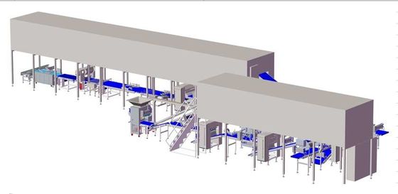 comprar La línea automática de la laminación del pan de los pasteles ZKSD600 con 2 auto.freezers sobre las máquinas y diversos llenos componen líneas Fabricación en línea